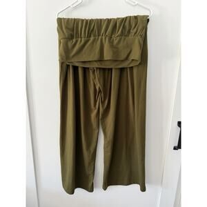 Gracyoga Olive Green Comfy Flowy yoga pants XXL With Pockets Wide Leg